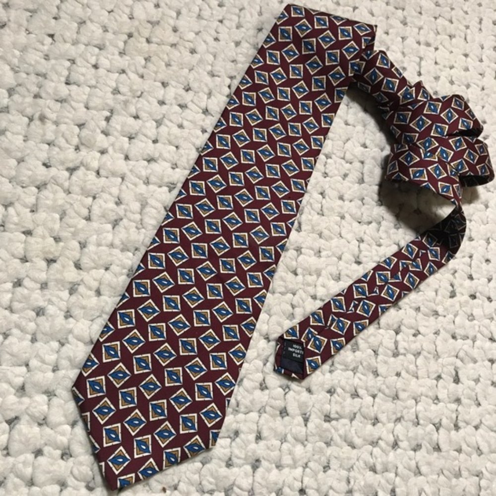 KENNETH COLE Modern Mad Men Man’s Silk Tie Blue